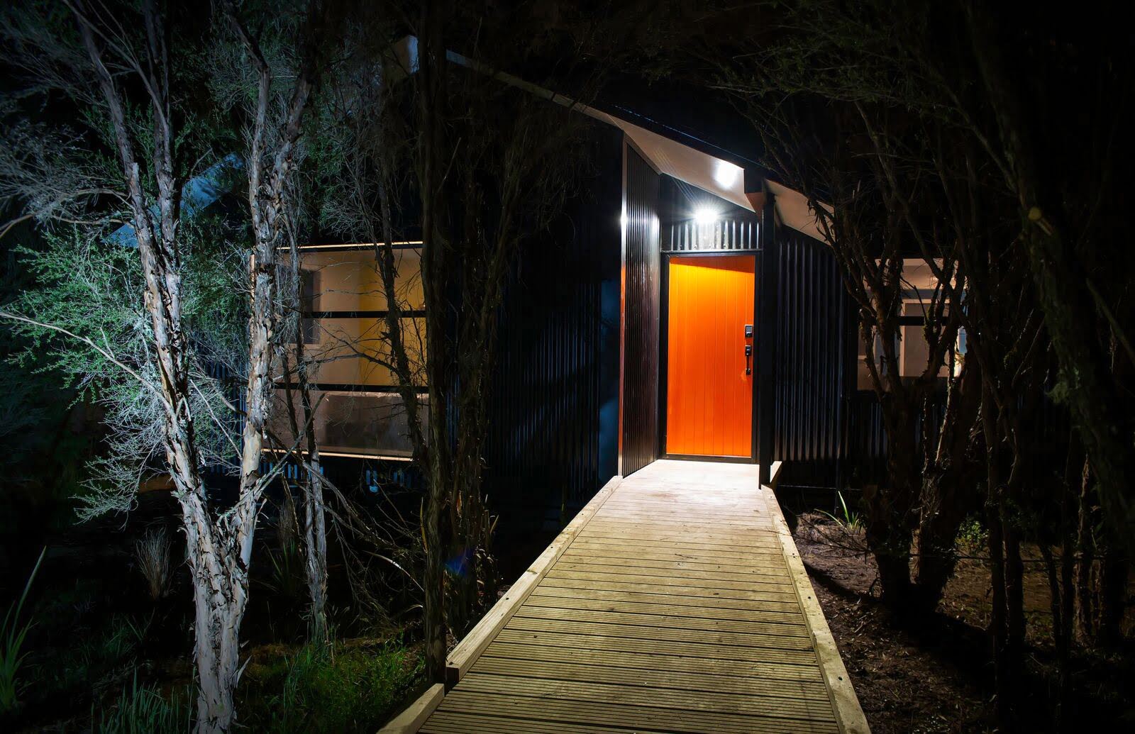 Night time entrance a Night Sky Cottage.jpg